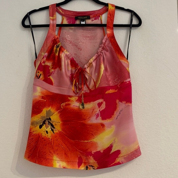 Roberto Cavalli Tops - roberto cavalli made in Italy silk signature vibrant blouse L